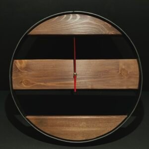 Orologio artigianale in ferro e legno | Orologio da parete moderno stile industrial