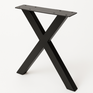Gambe ad X in ferro verniciato per tavoli | Gambe robuste stile industrial | Supporti artigianali per piani in legno
