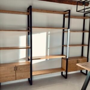 Libreria su misura in ferro e legno | Arredo personalizzabile | Design industrial artigianale