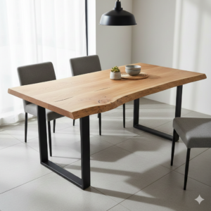 Tavolo in Legno Massello e Metallo